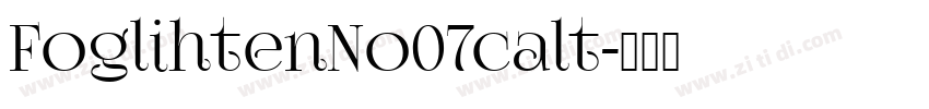 FoglihtenNo07calt字体转换