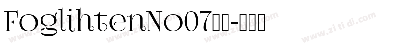 FoglihtenNo07字体字体转换