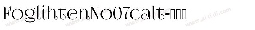 FoglihtenNo07calt字体转换