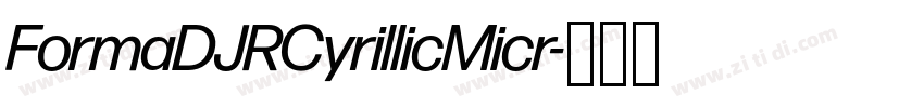 FormaDJRCyrillicMicr字体转换