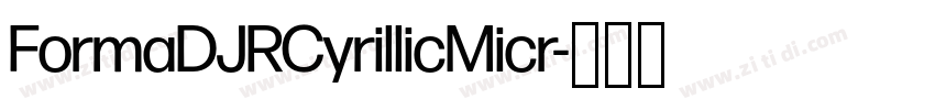 FormaDJRCyrillicMicr字体转换