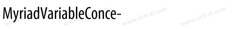 MyriadVariableConce字体转换