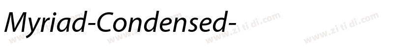 Myriad-Condensed字体转换