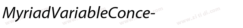 MyriadVariableConce字体转换