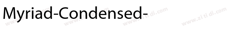 Myriad-Condensed字体转换