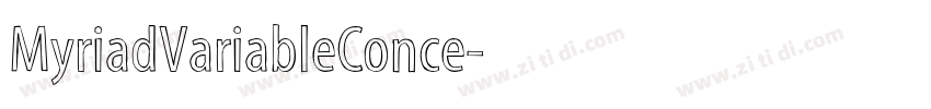 MyriadVariableConce字体转换