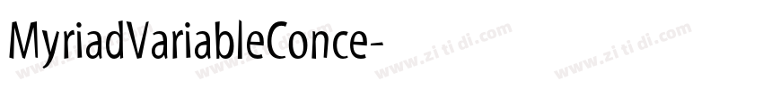MyriadVariableConce字体转换