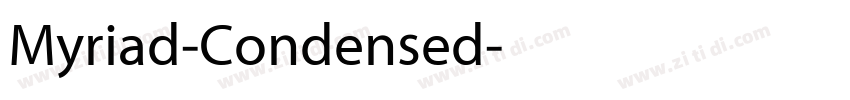 Myriad-Condensed字体转换