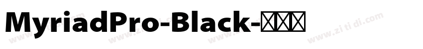 MyriadPro-Black字体转换