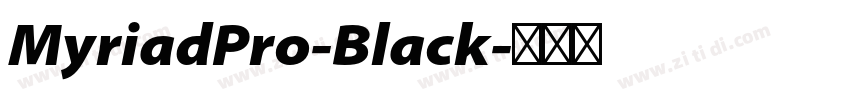 MyriadPro-Black字体转换