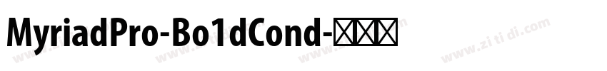 MyriadPro-Bo1dCond字体转换