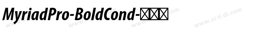 MyriadPro-BoldCond字体转换