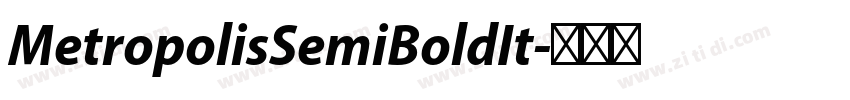 MetropolisSemiBoldIt字体转换