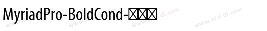 MyriadPro-BoldCond字体转换