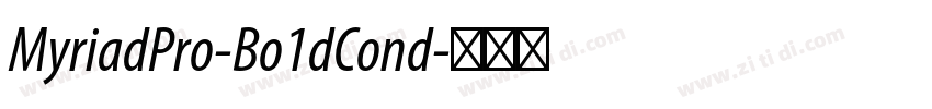 MyriadPro-Bo1dCond字体转换