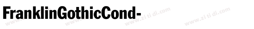 FranklinGothicCond字体转换