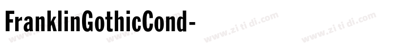 FranklinGothicCond字体转换
