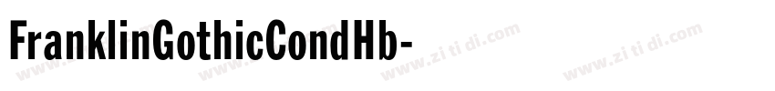 FranklinGothicCondHb字体转换
