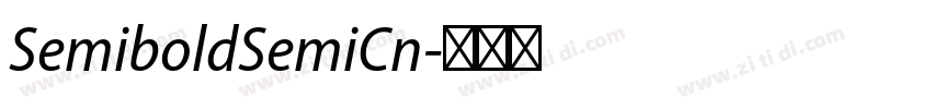 SemiboldSemiCn字体转换