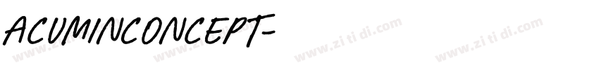 AcuminConcept字体转换