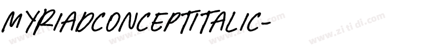 MyriadConceptItalic字体转换