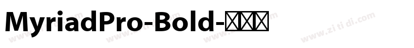 MyriadPro-Bold字体转换
