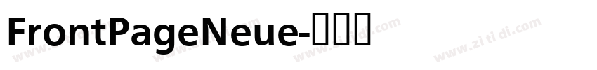 FrontPageNeue字体转换