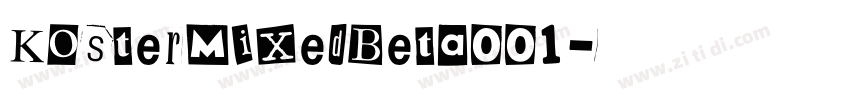 KosterMixedBeta001字体转换