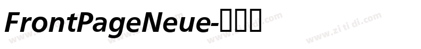 FrontPageNeue字体转换