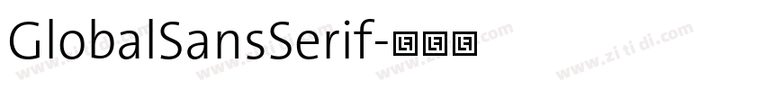 GlobalSansSerif字体转换