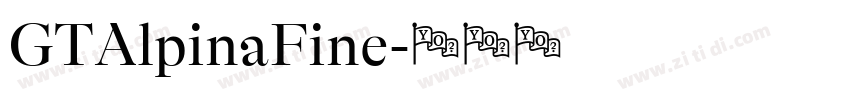 GTAlpinaFine字体转换