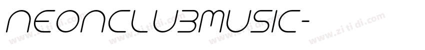 NEONCLUBMUSIC字体转换