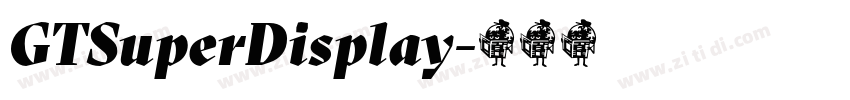 GTSuperDisplay字体转换 GTSuperDisplay字体转换