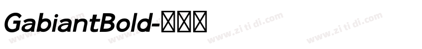 GabiantBold字体转换