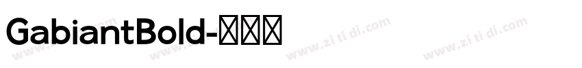 GabiantBold字体转换