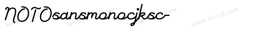 NOTOsansmonocjksc字体转换
