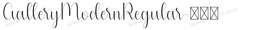 GalleryModernRegular字体转换