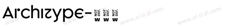 Architype字体转换 Architype字体转换