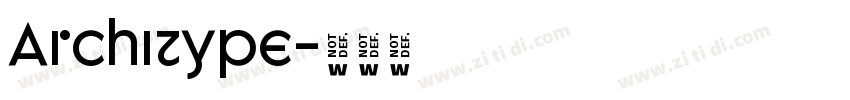 Architype字体转换 Architype字体转换