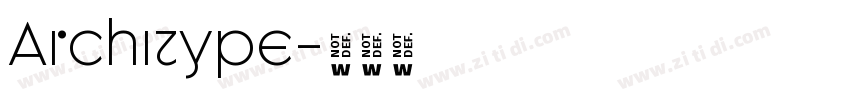 Architype字体转换 Architype字体转换
