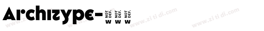 Architype字体转换 Architype字体转换