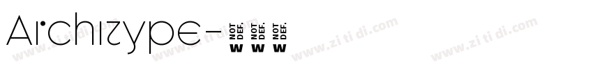 Architype字体转换 Architype字体转换