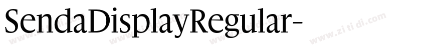 SendaDisplayRegular字体转换