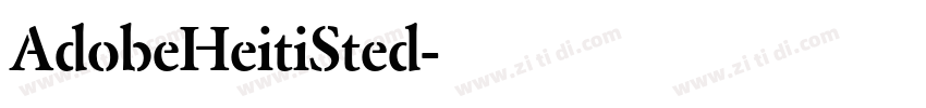 AdobeHeitiSted字体转换
