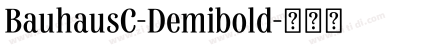 BauhausC-Demibold字体转换