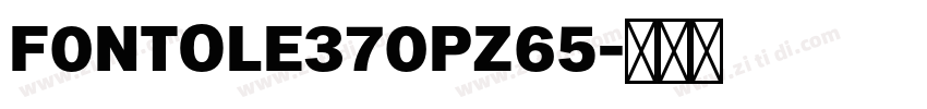 F0NTOLE370PZ65字体转换