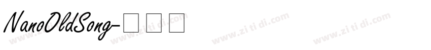 NanoOldSong字体转换