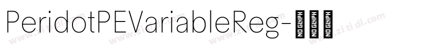 PeridotPEVariableReg字体转换