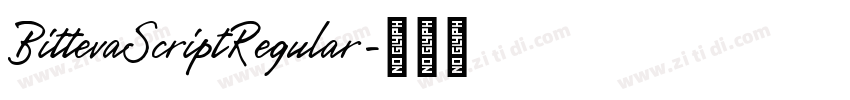 BittevaScriptRegular字体转换 BittevaScriptRegular字体转换