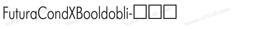 FuturaCondXBooldobli字体转换